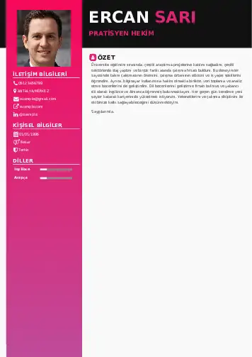 Pratisyen Hekim Cv Örnekleri cv indir